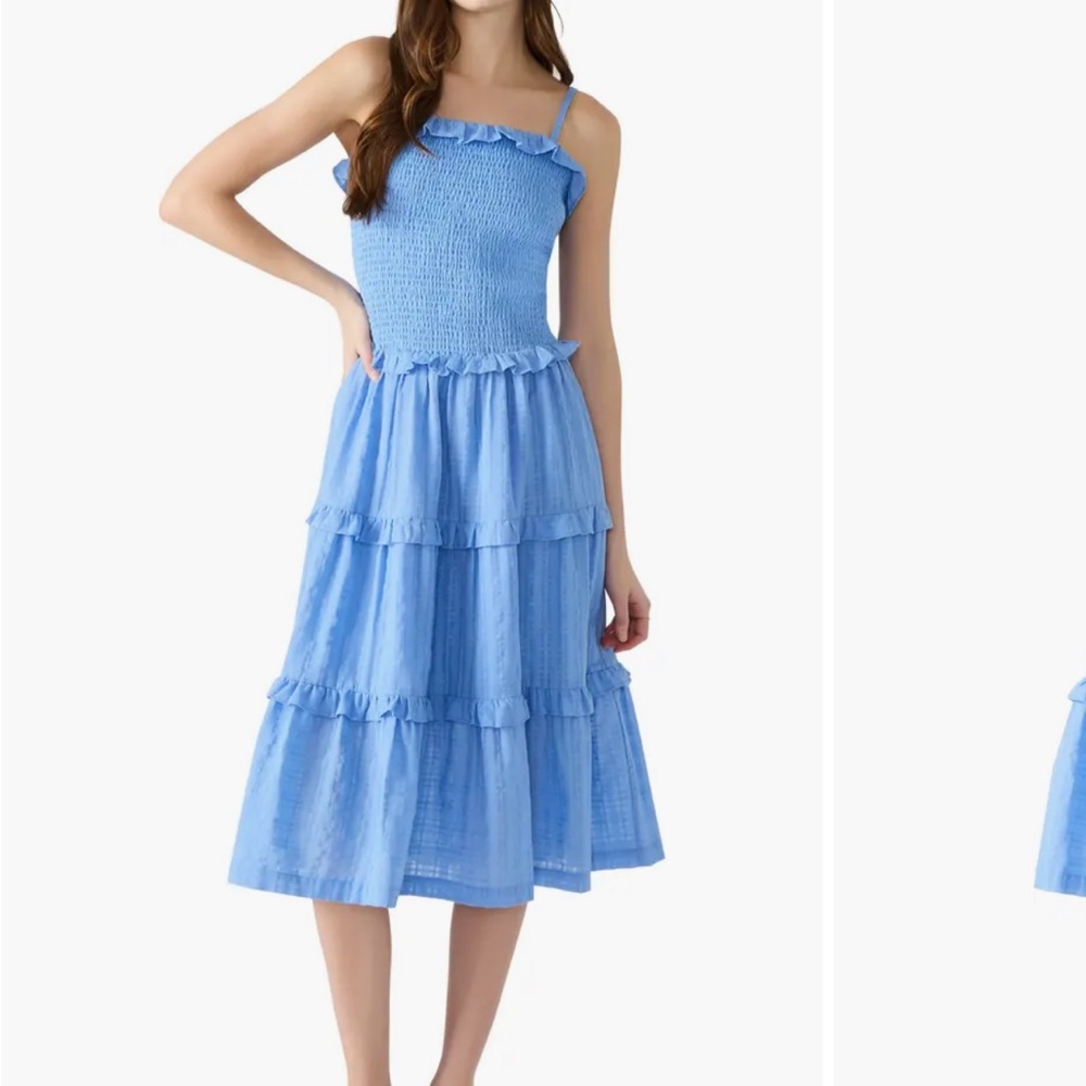 Steve Madden Blue Nash tiered cotton Dress